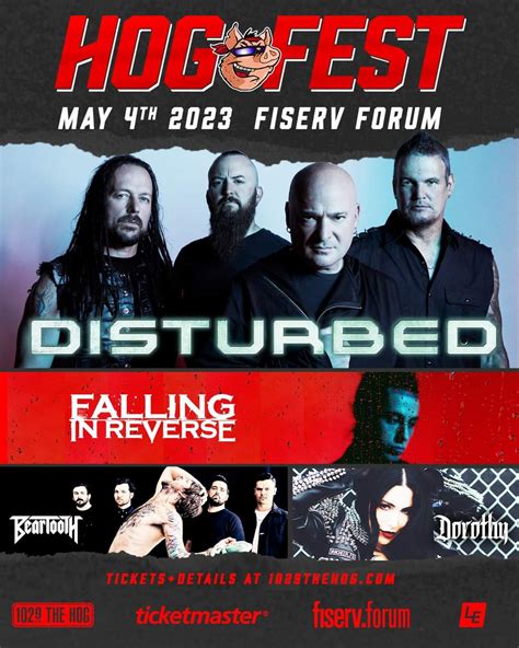 Disturbed, Falling In Reverse, Beartooth, & Dorothy Set For 2023 “Hog ...