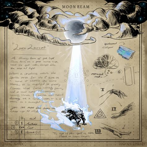 [Art] 🌙Moonbeam Illustration🔦 Starting to add some druid spells to the ...
