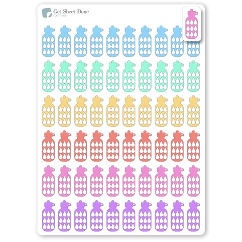 Water Habit Tracker Sticker 60 Daily Write In India | Ubuy