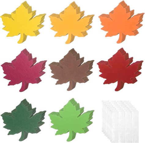 Amazon.com: 180 Pcs Maple Leaves Cutouts Paper Fall Leaves Assorted ...