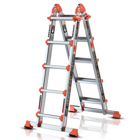 Buy Ladder, A Frame 5 Step Ladder Extension, 17 Ft Anti-Slip Multi ...