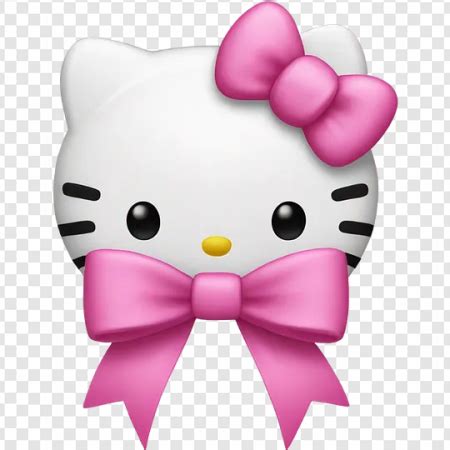 Pink Hello Kitty Bow PNG Transparent Images