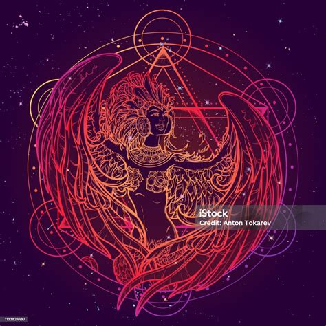 Sirin Halfwoman Halfbird In Russian Myths And Fairy Tales Singing And ...