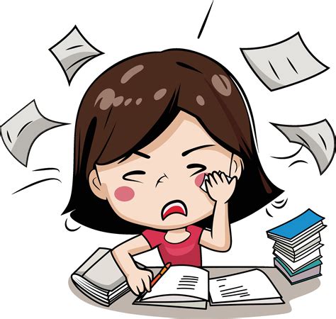 Stress Cartoon Student
