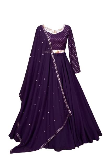 Buy RIBADIYA BROTHERS Purple Colore Lehenga Choli (Sequins Embroidery ...