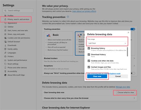 Image result for Edge Automatically Clear Cache
