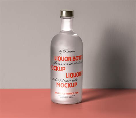 Psd Liquor Bottle Mockup Template | Pixeden Club