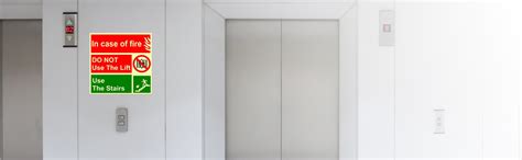Clickforsign SIGN50-M-1-2x Incase of Fire Do Not Use Lift Sign Board ...