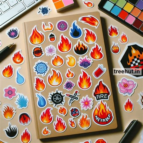 Printable Fire Stickers and 20 Craft Activities for Kids, Adults ...