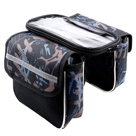 Buy Bicycle Bags Cycling Bike Front Frame Tube Pouch Phone Storage Bag ...