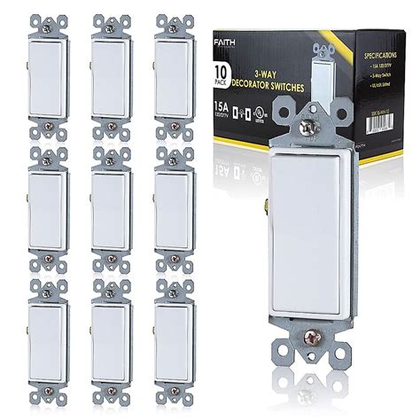 Adamax 15-amp 3-way Toggle Light Switch , White 10 -Pack in the Light ...