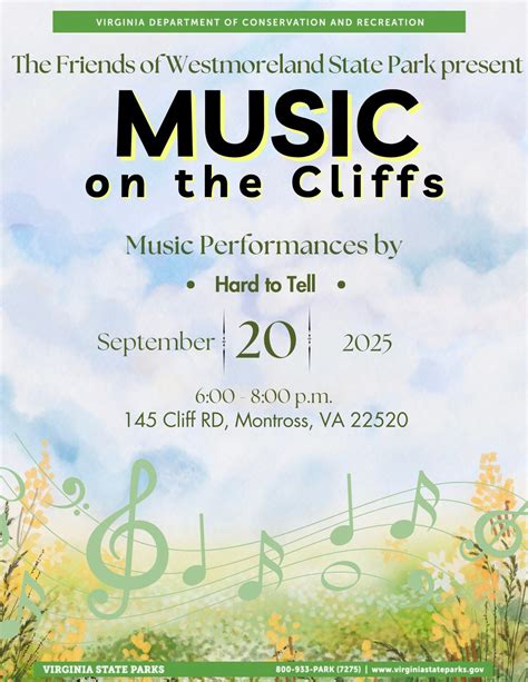MUSIC ON THE CLIFFS 🎶🏞️ HARD TO TELL, Westmoreland State Park, Montross ...