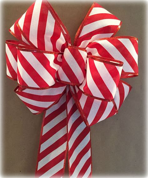 Hand Tied Christmas Bow with 2.5 inch Wired Ribbon