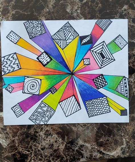 1 Point Perspective | Elementary art, Middle school art projects ...