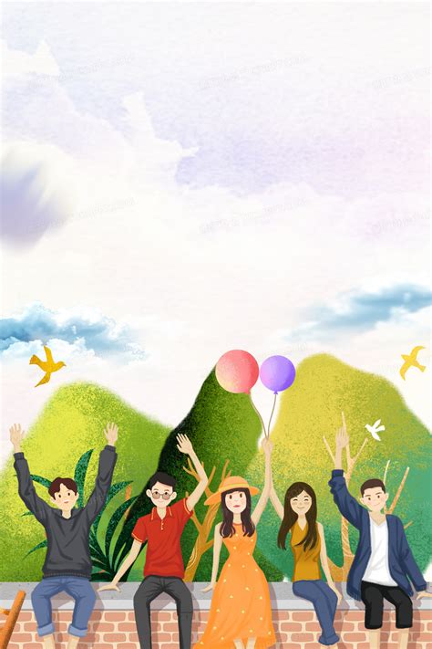 创意手绘毕业季同学聚会背景背景图片素材免费下载_熊猫办公