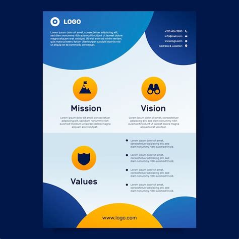 Dégrader notre modèle de flyer de mission | Vecteur Gratuite