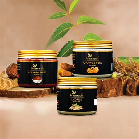 NATURAL SKIN BRIGHTENING COMBO-#02 (Licorice, Orange Peel, Red Sandal ...