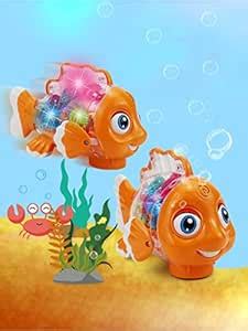 Buy Globular Transparent Concept Musical Fish Toy with 3D Light Sound ...