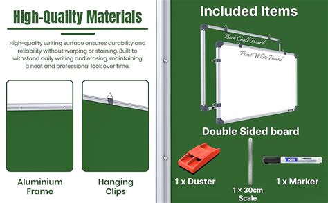 GOSHU Aluminium Non Magnetic White Board 3 Feet X4 Feet Double Sided ...