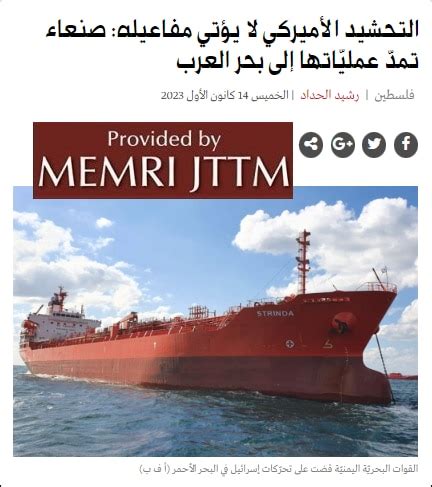 Pro-Hizbullah Daily: U.S. Ineffective Against Houthi Ops | MEMRI