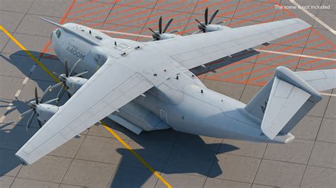 Airbus A400M Atlas Military Transport Aircraft Rigged for Maya 3D | 3D ...