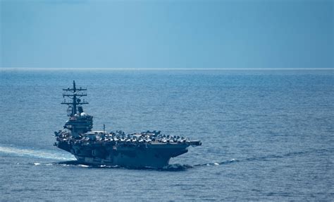 美国海军罗纳德-里根号航母（CVN 76）与大韩民国海军一起作战|罗纳德|里根|美国海军_新浪新闻