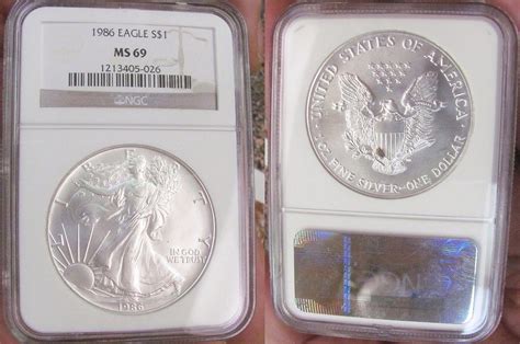 1986 American Silver Eagle Bullion Coin NGC Certified MS 69 | #1828688914