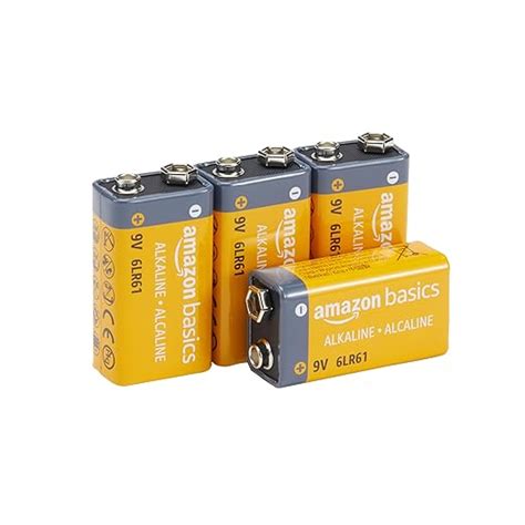 AmazonBasics 9 Volt Everyday Alkaline Batteries (4-Pack) : Amazon.in ...