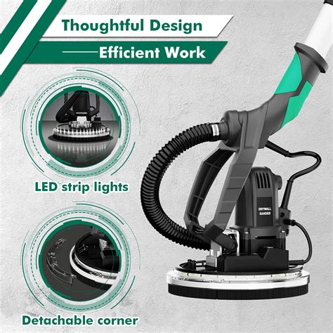 Drywall Sander with Vacuum Attachment, IMQUALI 8.5A Electric Sander ...