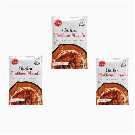 Sol Food Chicken Makhani Masala (Pack Of 3) |Instant Spice Mix | Easy ...