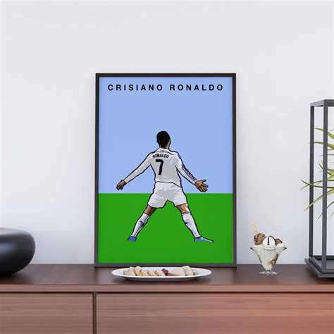 Football | Cristiano Ronaldo Vector Art Framed Poster(Wall Art) – Lamron.co