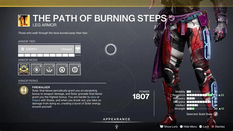 Destiny 2: The Path of Burning Steps Solar Titan Build Guide