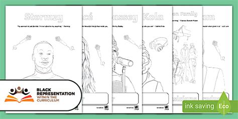 KS2 Black Musicians Colouring Sheets