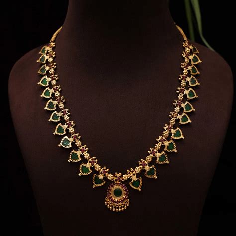 Ameya Antique Palakka Necklace