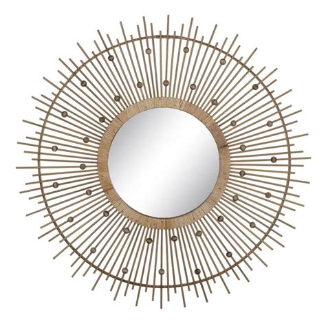 Espejo de pared Natural 90 x 3 x 90 cm Bambú | Leroy Merlin