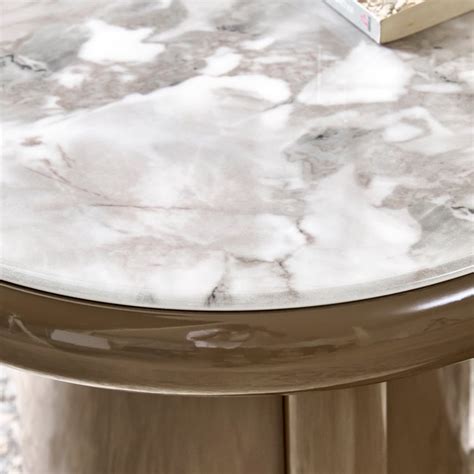 Buy Gabriella Faux Marble Top End Table - Taupe from Home Centre at ...
