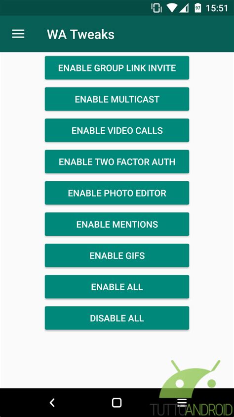 WA Tweaks è un'app per abilitare le funzioni nascoste di WhatsApp