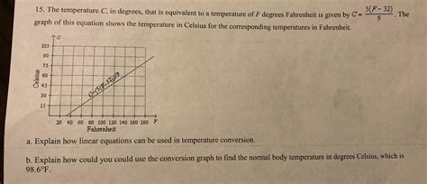 Explain how linear equations can be used in temperature conversion ...
