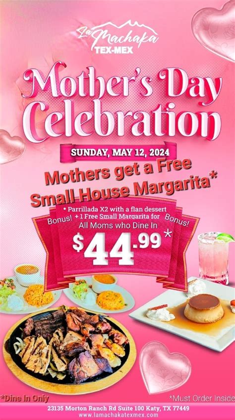 Mothers Day Special! All Day Friday & All Day Sunday, La Machaka Tex ...