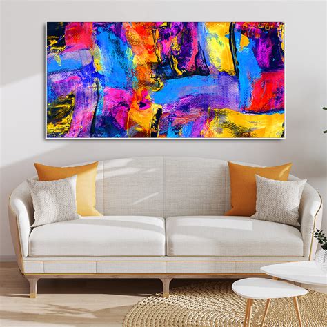 Abstract Color Texture Art Premium Canvas Wall Painting – Vibecrafts