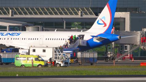 NOVOSIBIRSK, RUSSIAN FEDERATION JUNY 12, 2022 - Passengers boarding a ...