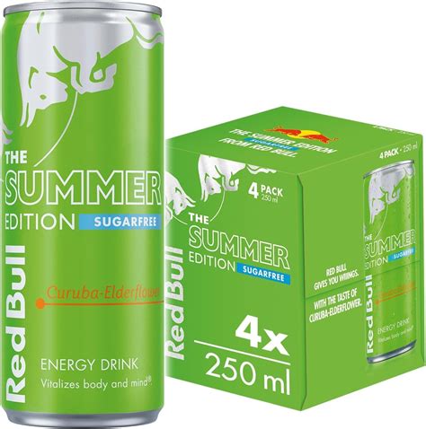 Red Bull Energy Drink Sugar Free Summer Edition Curuba-Elderflower ...