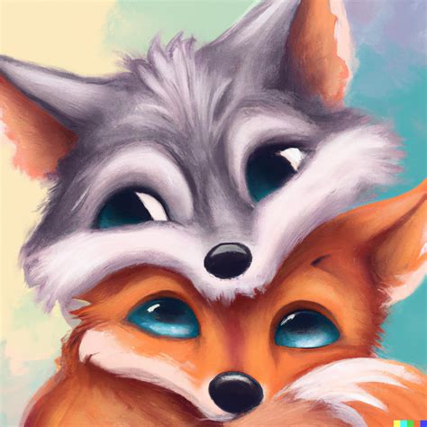 Fox And Wolf Hug Fox X Wolf Ideas | Wolf, Fox Art, Fox