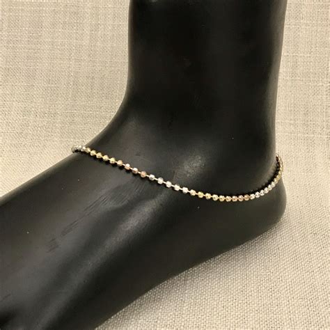 Rose Gold Anklet pair – Angaja Silver
