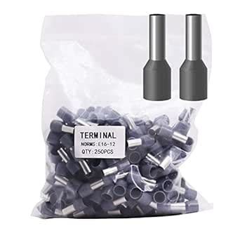 Fidioto AWG6 Wire Ferrule Terminals, 250pcs AWG6 Terminal Connector ...