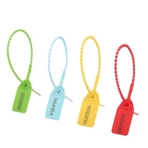 180 Pcs Pull-Tite Security Seal, Eau 4 Color Plastic Tamper-Proof Seals ...
