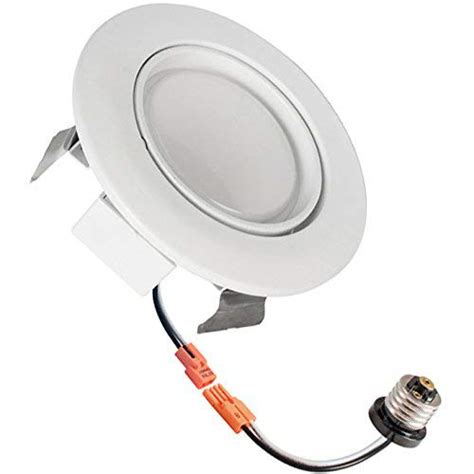 Light the Future 4-inch LED Gimbal Recessed Retrofit Downlight, 10w ...