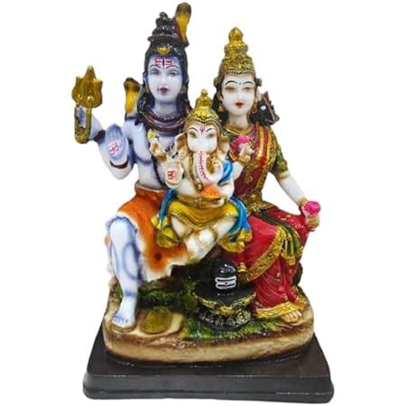 Buy Royal Creation Polystone Shiv Parivar Murti | Shiv Parvati Ganesh ...