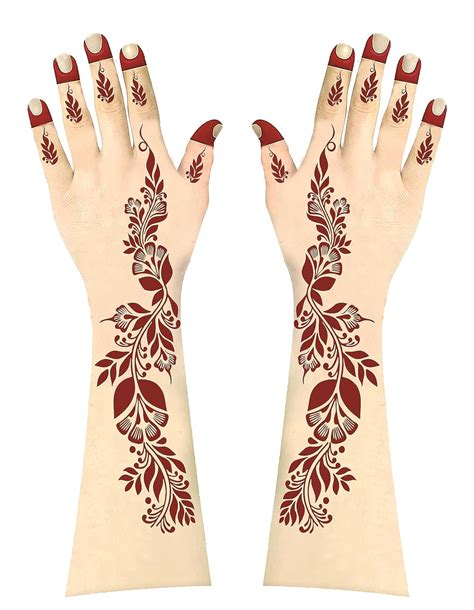 Buy CareOne Gallery Arabic Design Mehandi Art Stickers Set of - 1 Piece ...