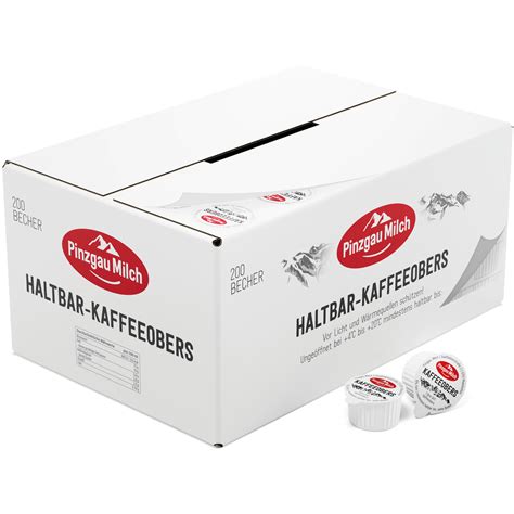 Transgourmet Österreich - Pinzgau Milch H-Kaffeeobers 15% Fett 200 x 8 g